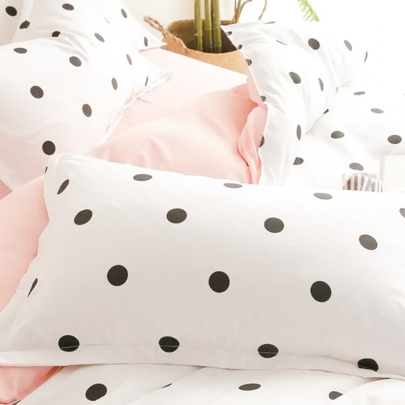 Twilight Gypsy Collective Bedding Full Pink White Polka Dot